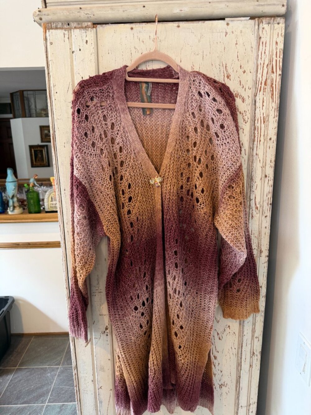 ARATTA SILENT JOURNEY JOANNA CARDIGAN WITH BEE PIN - Picture 5 of 7